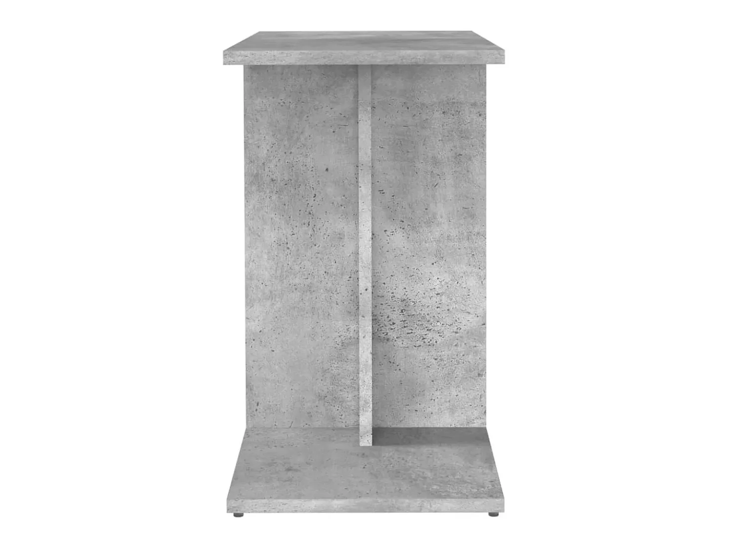 Mesa auxiliar de madera contrachapada gris hormigón 50x30x50 cm