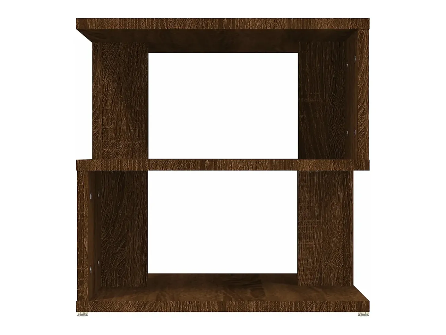 Mesa auxiliar de madera contrachapada marrón roble 40x40x40 cm