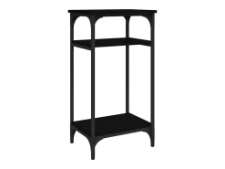 Mesa auxiliar de madera contrachapada negra 40x30x75 cm ES156432
