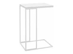 Mesa auxiliar de madera contrachapada blanco 40x30x59 cm
