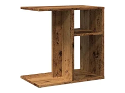 Mesa auxiliar de madera contrachapada envejecida 50x30x50 cm