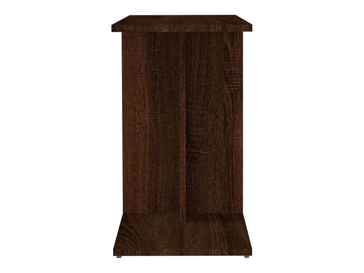 Mesa auxiliar de madera contrachapada marrón roble 50x30x50 cm