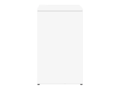 Mesa auxiliar de madera contrachapada blanco 50x30x50 cm