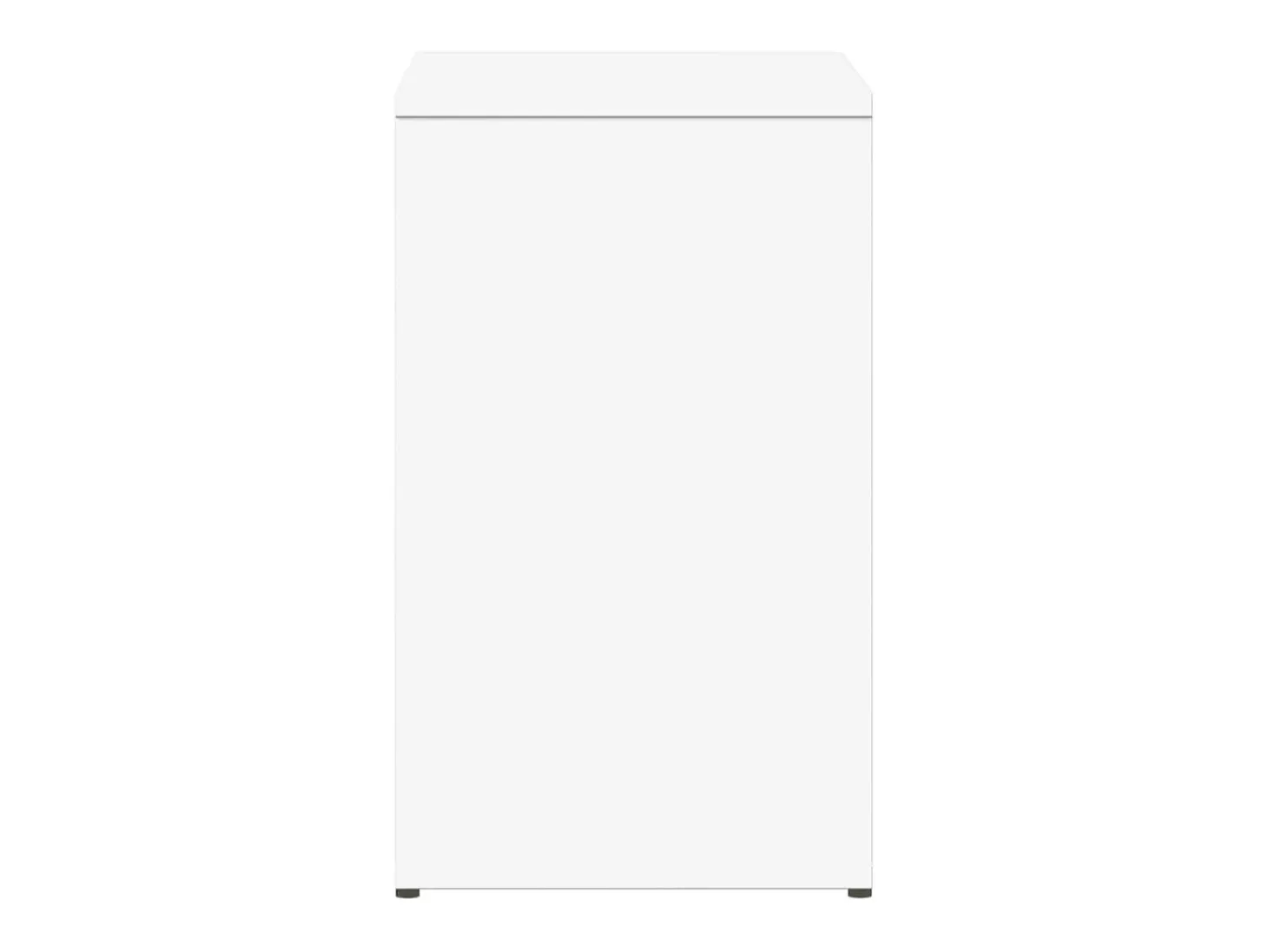 Mesa auxiliar de madera contrachapada blanco 50x30x50 cm