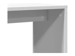 Mesa auxiliar de madera contrachapada blanco 50x30x50 cm