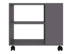 Mesa auxiliar de madera de ingeniería gris 70x35x55 cm