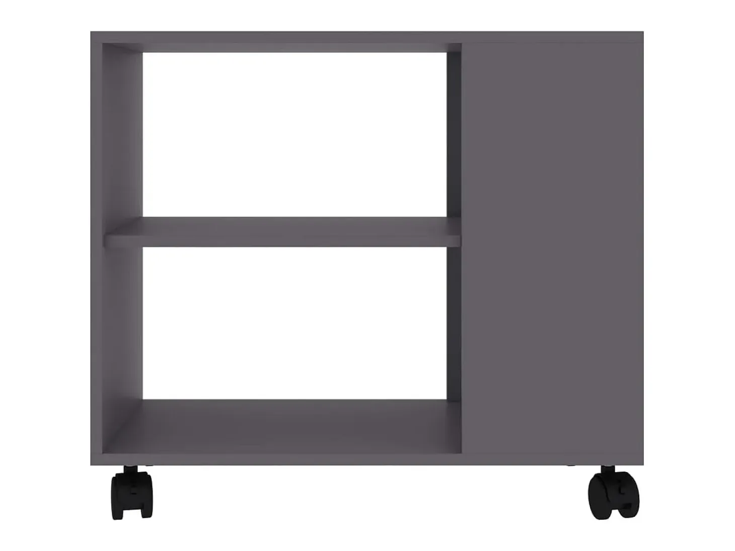 Mesa auxiliar de madera de ingeniería gris 70x35x55 cm