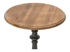 Mesa auxiliar de madera de abeto maciza marrón 40x64 cm