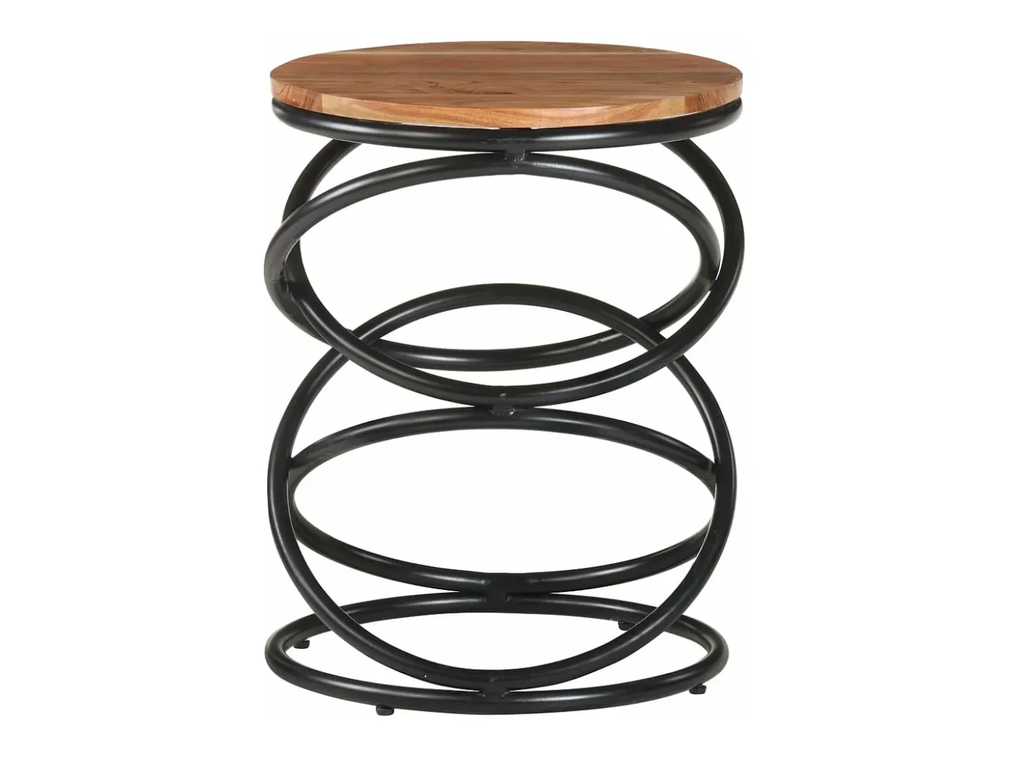Mesa auxiliar de madera de acacia maciza 40x40x52 cm