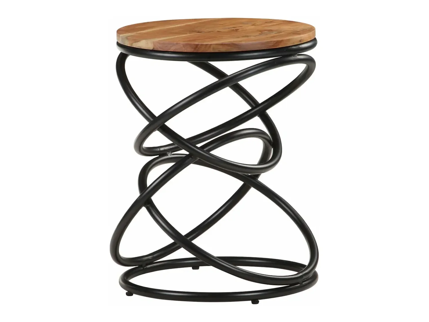 Mesa auxiliar de madera de acacia maciza 40x40x52 cm