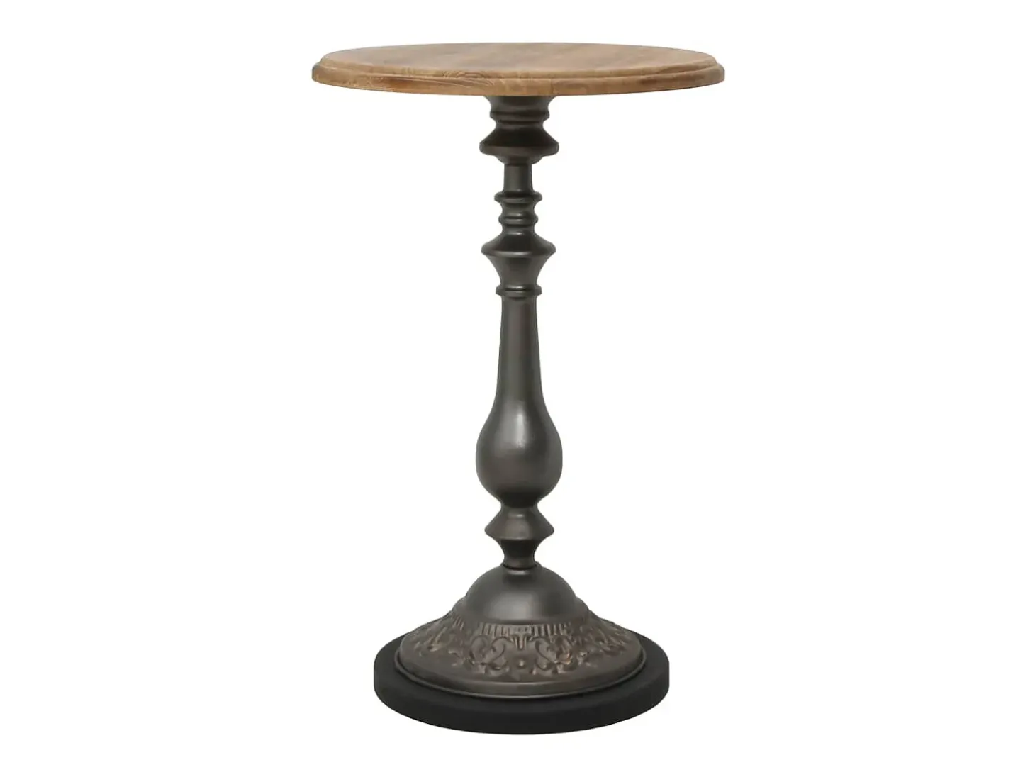 Mesa auxiliar de madera de abeto maciza marrón 40x64 cm