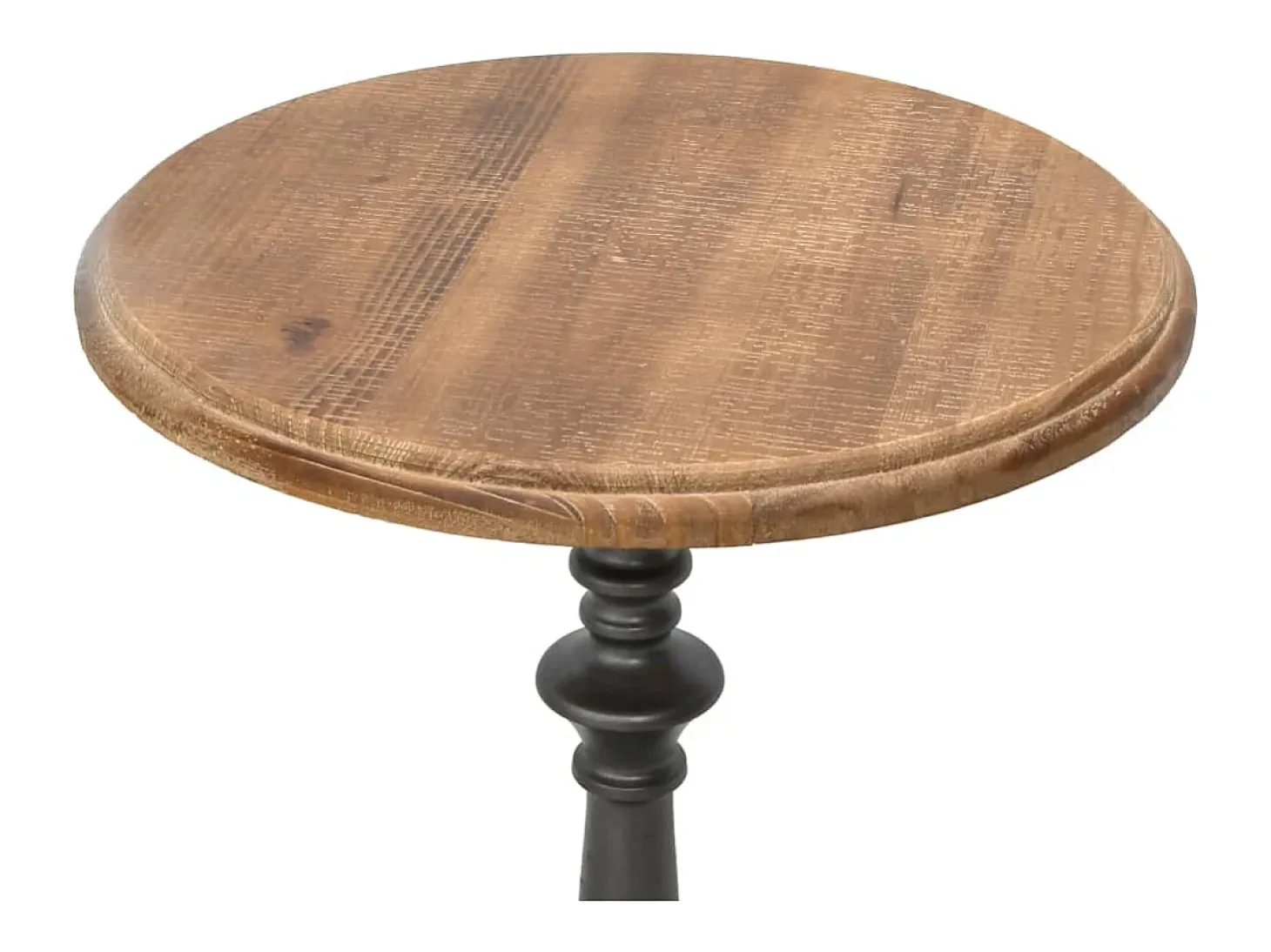Mesa auxiliar de madera de abeto maciza marrón 40x64 cm
