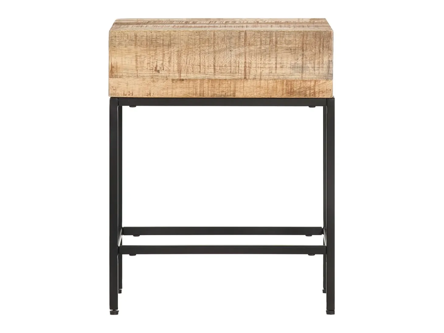Mesa auxiliar de madera de mango maciza 40x30x50 cm