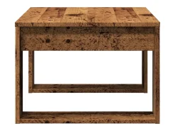 Mesa auxiliar de madera de ingeniería envejecida 50x50x35 cm
