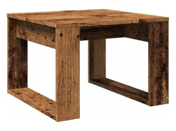 Mesa auxiliar de madera de ingeniería envejecida 50x50x35 cm