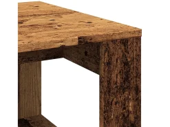Mesa auxiliar de madera de ingeniería envejecida 50x50x35 cm