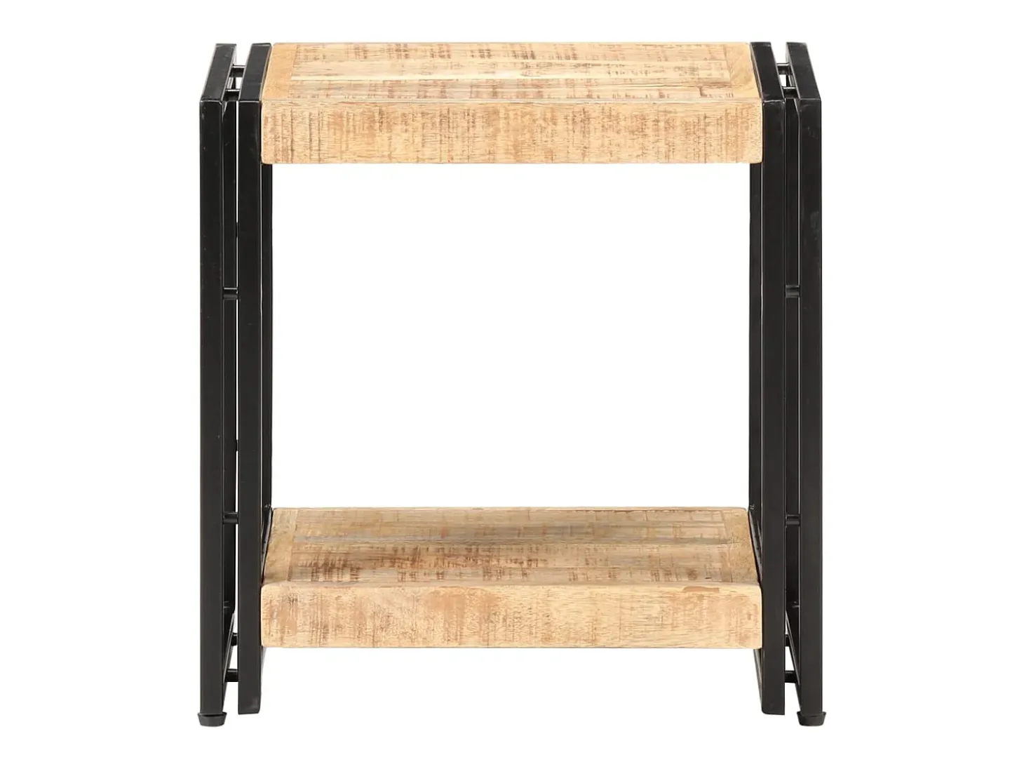 Mesa auxiliar de madera de mango rugosa 40x30x40 cm