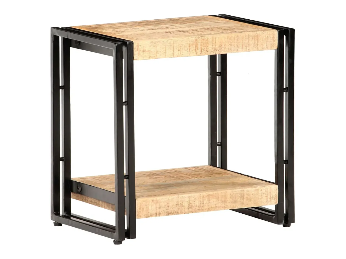 Mesa auxiliar de madera de mango rugosa 40x30x40 cm