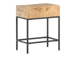 Mesa auxiliar de madera de mango maciza 40x30x50 cm