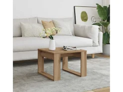 Mesa auxiliar de madera de ingeniería roble artisan 50x50x35 cm