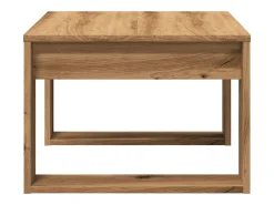 Mesa auxiliar de madera de ingeniería roble artisan 50x50x35 cm