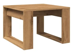 Mesa auxiliar de madera de ingeniería roble artisan 50x50x35 cm