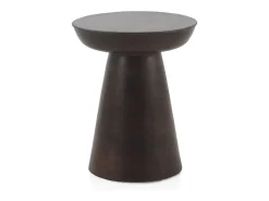 Mesa auxiliar de madera en color nogal