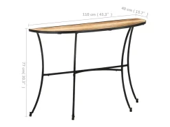 Mesa auxiliar de madera maciza de mango 110x40x77 cm
