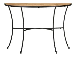 Mesa auxiliar de madera maciza de mango 110x40x77 cm