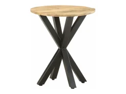 Mesa auxiliar de madera maciza de mango 48x48x56 cm