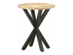 Mesa auxiliar de madera maciza de mango 48x48x56 cm