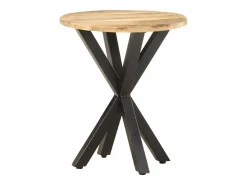 Mesa auxiliar de madera maciza de mango 48x48x56 cm
