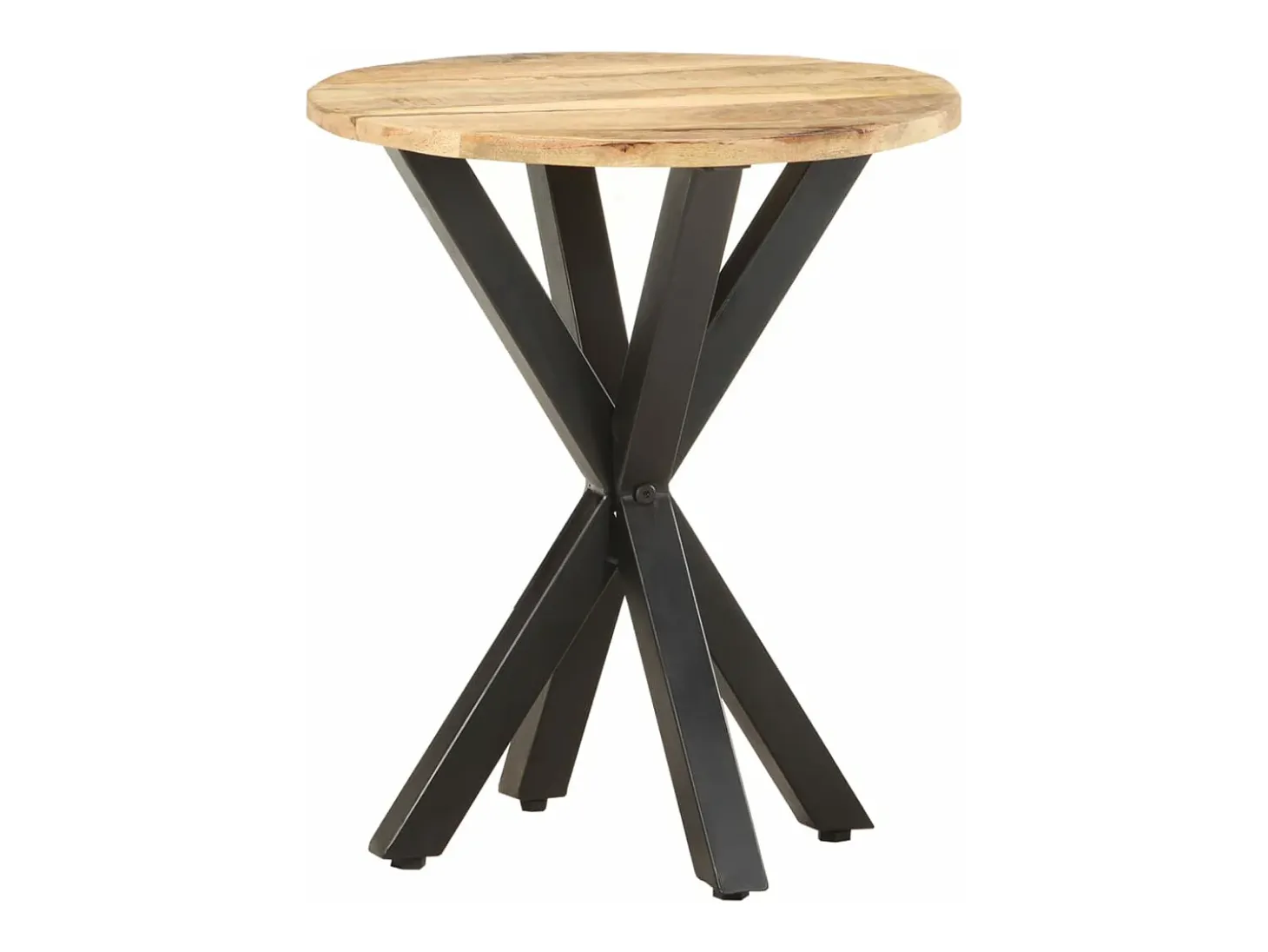 Mesa auxiliar de madera maciza de mango 48x48x56 cm