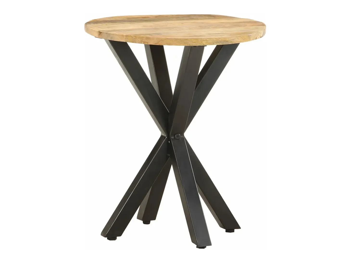 Mesa auxiliar de madera maciza de mango 48x48x56 cm