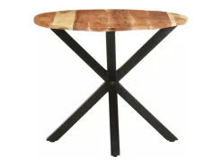 Mesa auxiliar de madera maciza de acacia 68x68x56 cm
