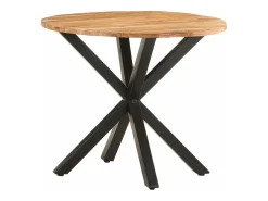 Mesa auxiliar de madera maciza de acacia 68x68x56 cm