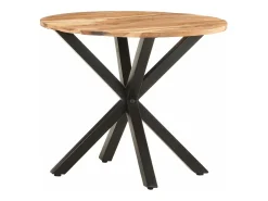 Mesa auxiliar de madera maciza de acacia 68x68x56 cm