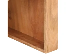 Mesa auxiliar de madera maciza de acacia 43x40x30 cm