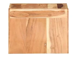 Mesa auxiliar de madera maciza de acacia 43x40x30 cm