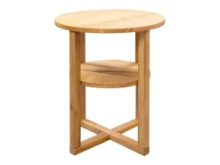Mesa auxiliar de madera maciza de roble 40x50 cm
