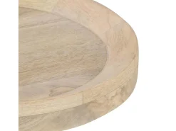 Mesa auxiliar de madera maciza de mango Ø40x45 cm