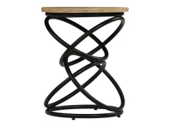 Mesa auxiliar de madera maciza de mango 40x50 cm