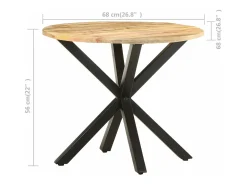 Mesa auxiliar de madera maciza de mango 68x68x56 cm