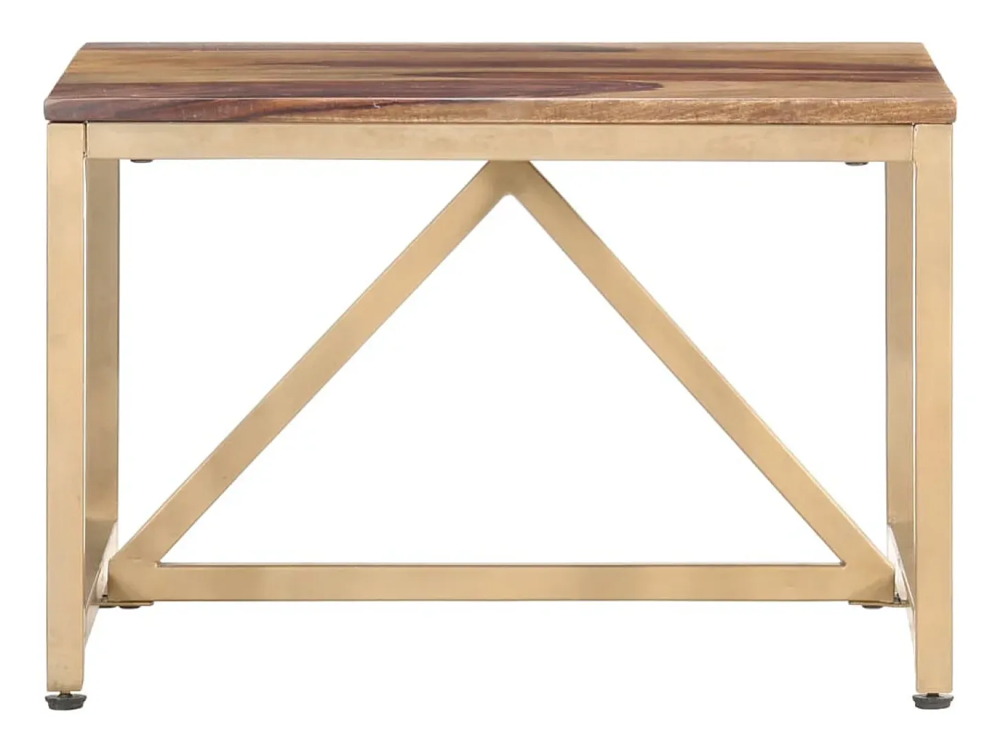 Mesa auxiliar de madera maciza 60x60x40 cm