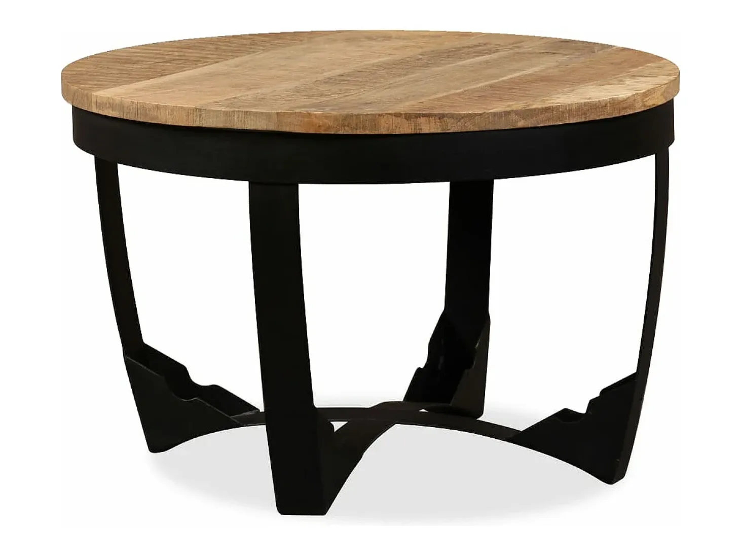 Mesa auxiliar de madera maciza áspera de mango 60x40 cm