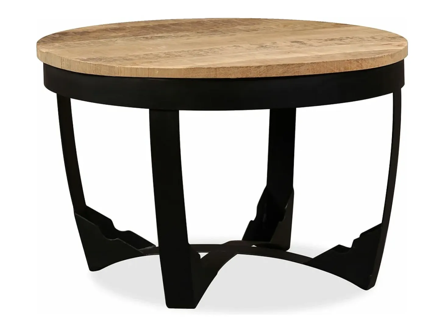 Mesa auxiliar de madera maciza áspera de mango 60x40 cm