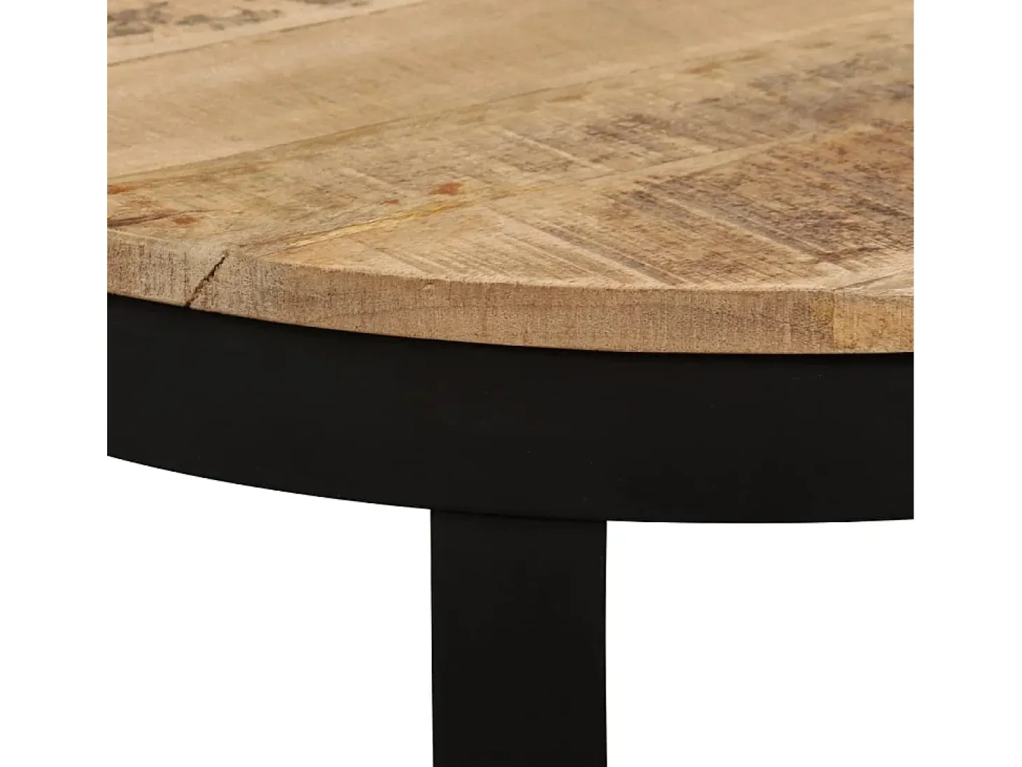 Mesa auxiliar de madera maciza áspera de mango 60x40 cm