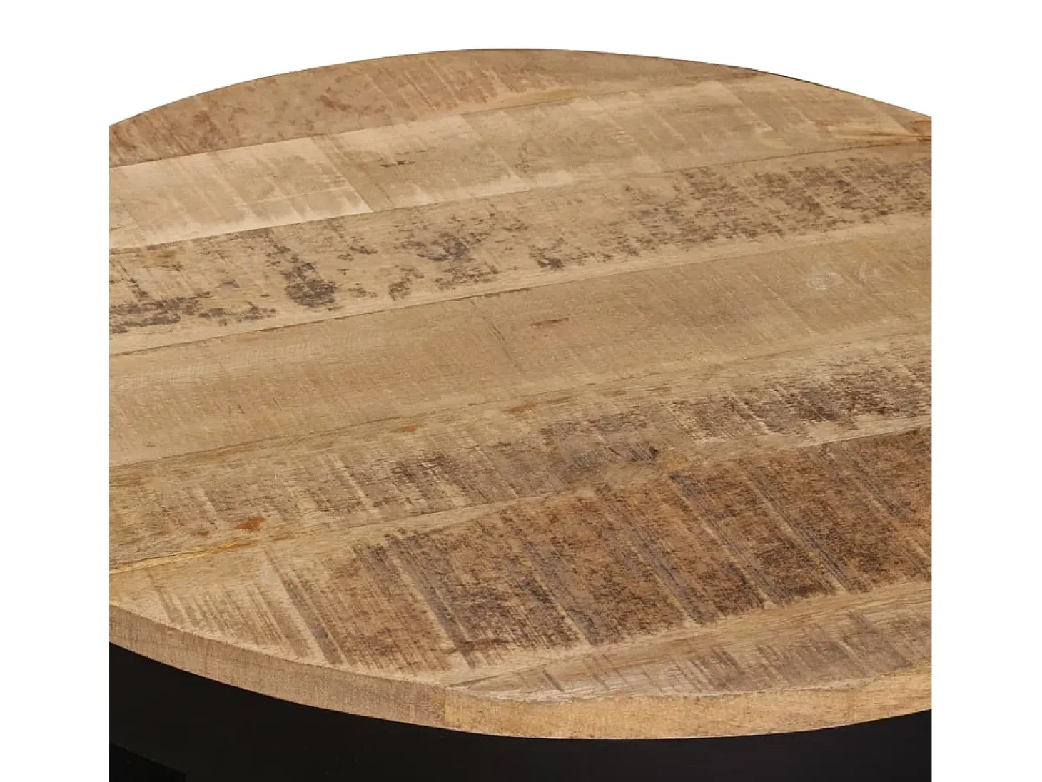 Mesa auxiliar de madera maciza áspera de mango 60x40 cm