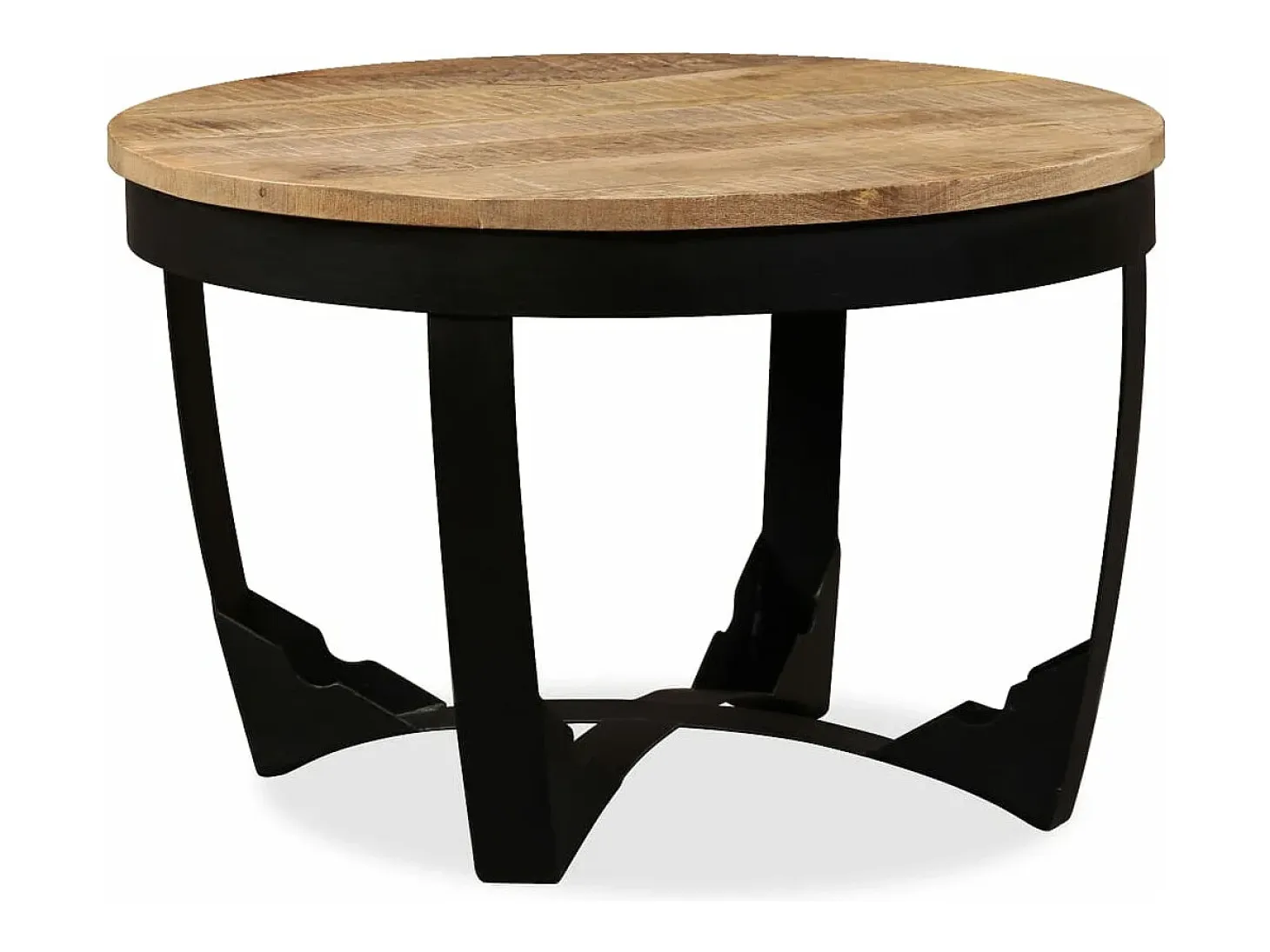 Mesa auxiliar de madera maciza áspera de mango 60x40 cm