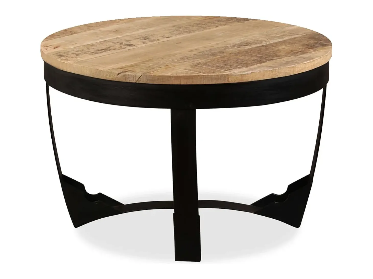 Mesa auxiliar de madera maciza áspera de mango 60x40 cm
